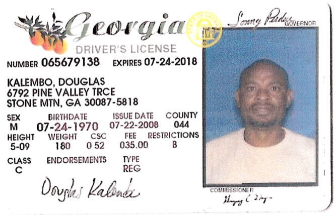 what font is used on georgia drivers license