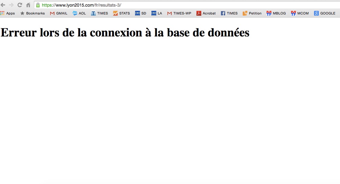 This means the server is slammed — too many people looking for results.