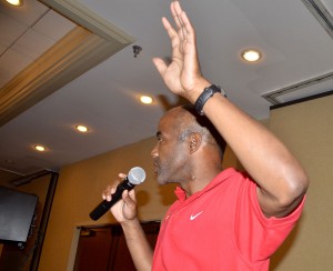 USATF Masters T&F Vice Chairman Robert Thomas at Michigan nationals banquet