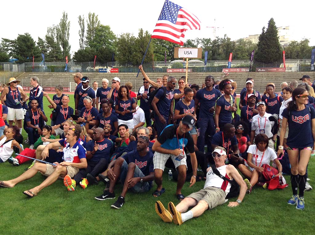Members of Team USA gathered for photo at Balmont after the opening ceremonies.