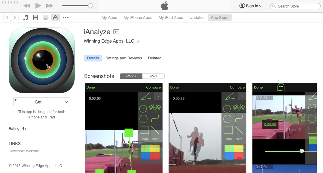 Amy's free app, the latest in her company's production line, is aimed at tech-savvy athletes and coaches.