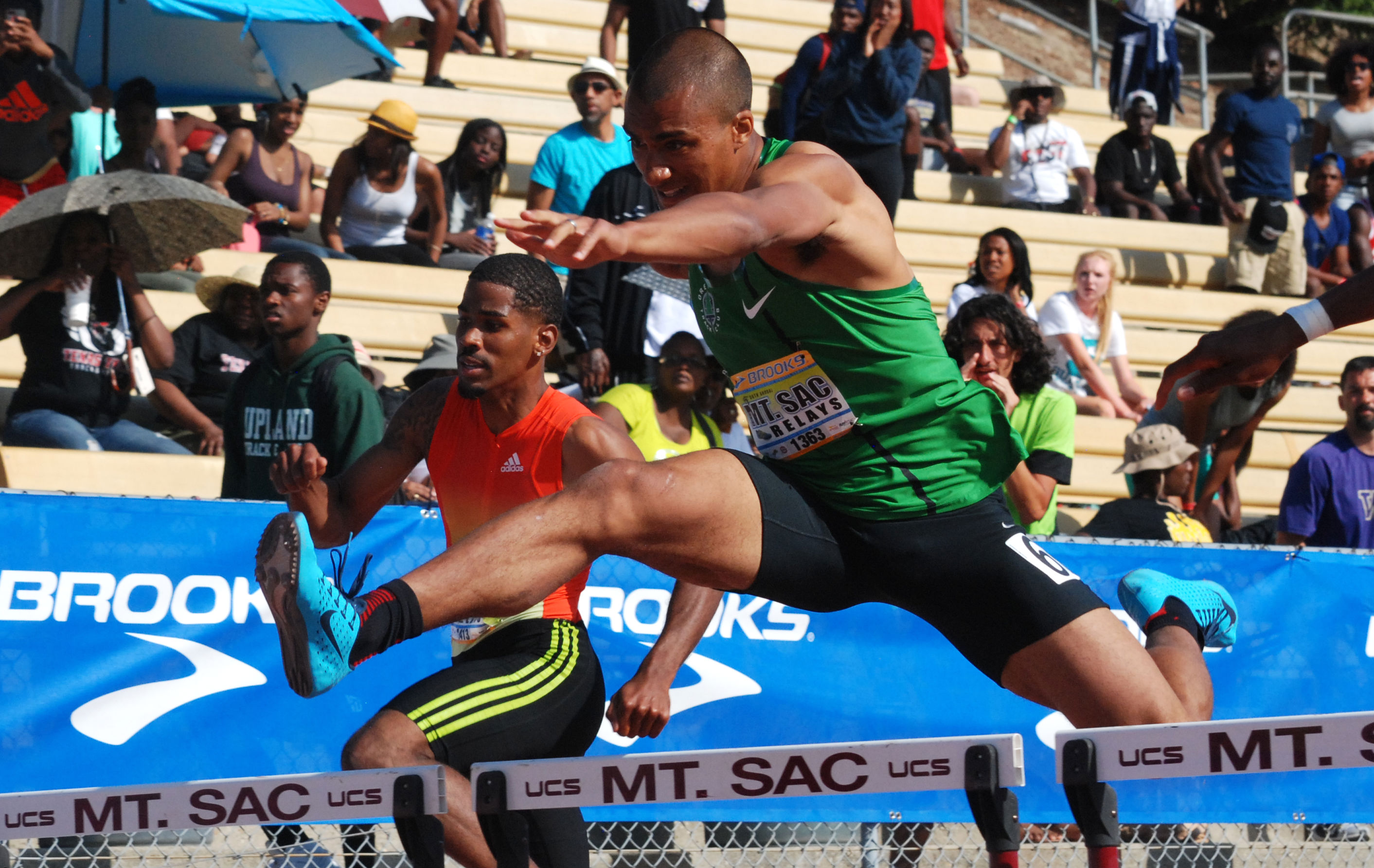 Ashton took the 10th barrier in his 400H debut at Mt. SAC Relays like a pro.