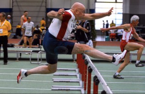 Bob hurdles at Kamloops worlds.