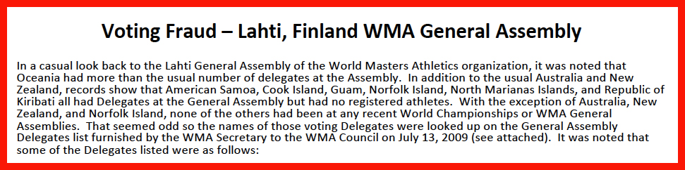 Top of memo that raises questions about Lahti voting in 2009.